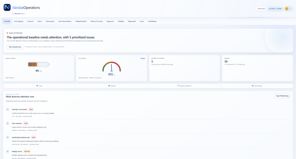 Nimble Operations in light mode